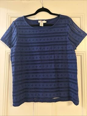 Vineyard Vines Cobalt Eyelet Short-Sleeve Tee